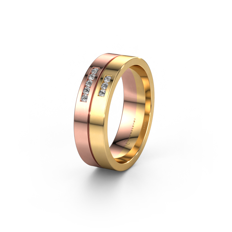 Image of Wedding ring WH0207L16AP 585 rose gold ±6x1.7 mm Zirconia