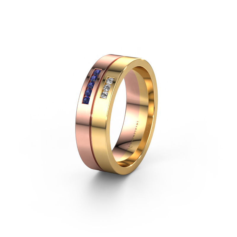 Bild von Ehering WH0207L16AP 585 Roségold ±6x1.7 mm Saphir