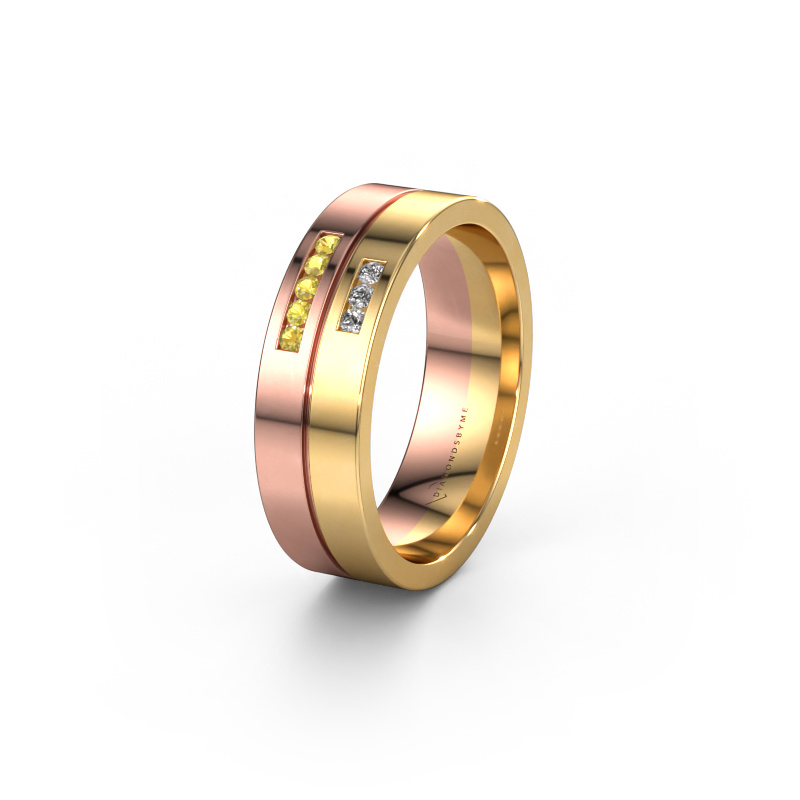 Bild von Ehering WH0207L16AP 585 Roségold ±6x1.7 mm Gelb Saphir