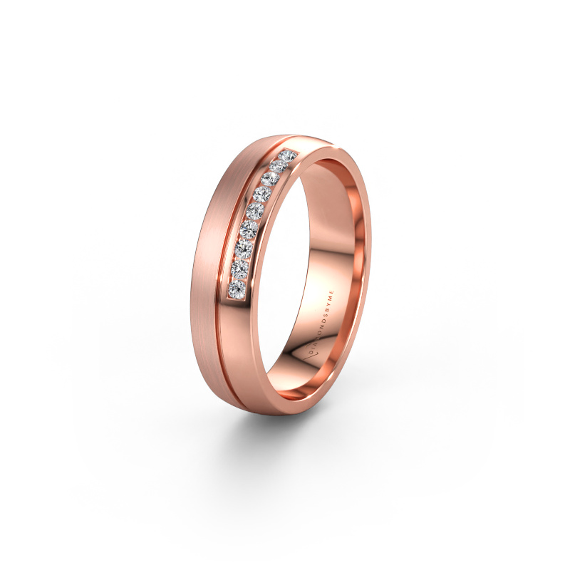 Immagine di Fede nuziale WH0209L25APM 585 oro rosa ±5 x 1,7 mm Zirconia cubica