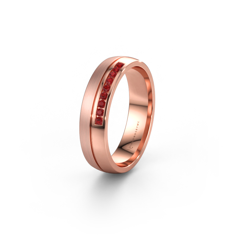 Bild av Vigselring WH0209L25APM 585 roséguld ±5 x 1,7 mm Rubin