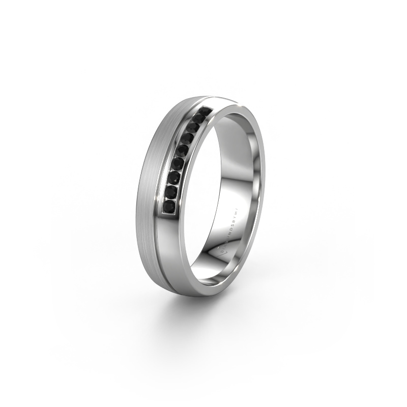 Bild von Ehering WH0209L25APM 950 Platin ±5x1.7 mm Schwarz Diamant