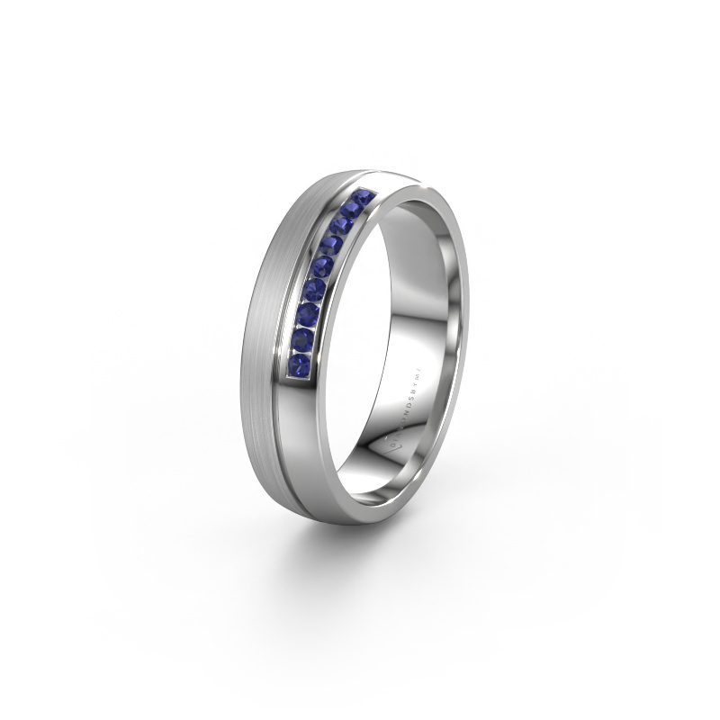 Image of Wedding ring WH0209L25APM 950 platinum ±5x1.7 mm Sapphire