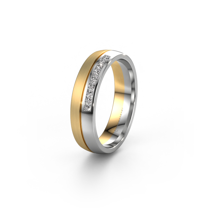 Image of Wedding ring WH0209L25APM 585 gold ±0.20x0.07 in Diamond