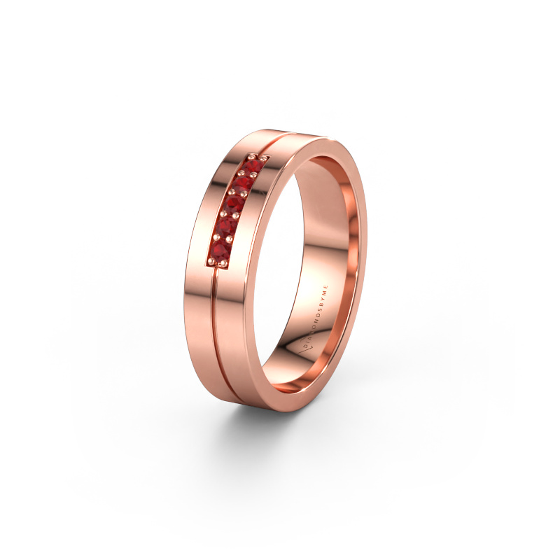 Bild av Vigselring WH0211L15AP 585 roséguld ±5 x 1,7 mm Rubin
