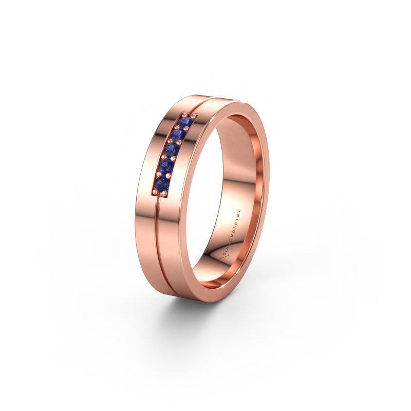 Immagine di Fede nuziale WH0211L15AP 585 oro rosa ±5 x 1,7 mm Zaffiro