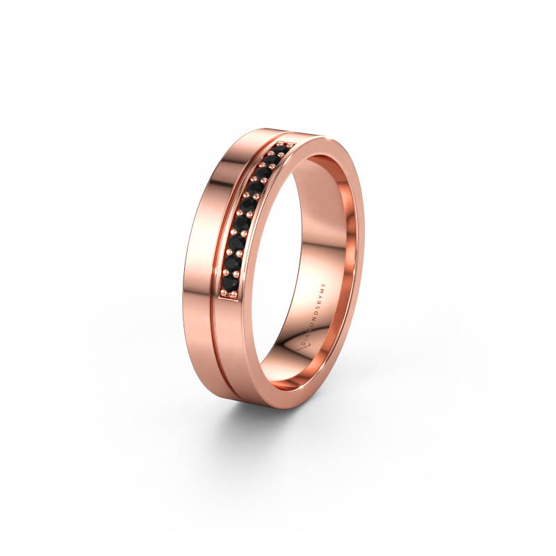 Bild av Vigselring WH0213L15AP 585 roséguld ±5 x 1,7 mm Svart diamant