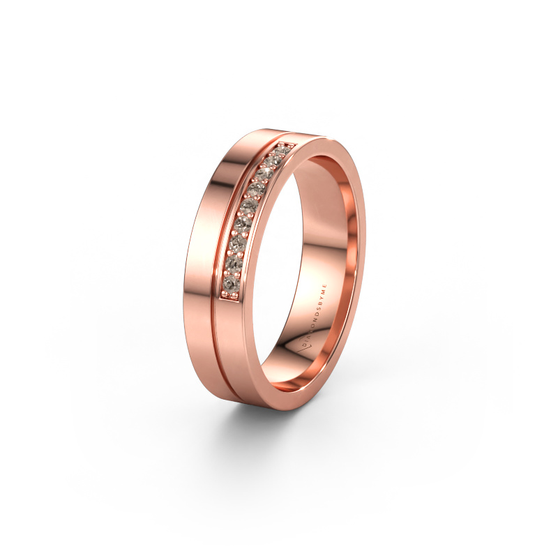 Bild av Vigselring WH0213L15AP 585 roséguld ±5 x 1,7 mm Brun diamant