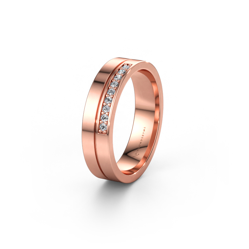 Immagine di Fede nuziale WH0213L15AP 585 oro rosa ±5 x 1,7 mm Zirconia cubica