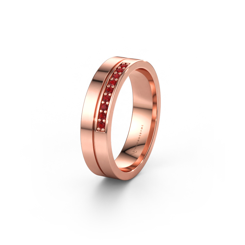 Bild av Vigselring WH0213L15AP 585 roséguld ±5 x 1,7 mm Rubin