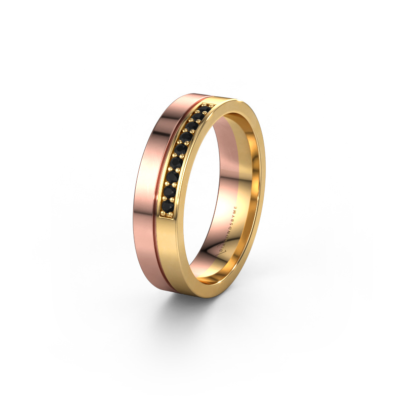Bild von Ehering WH0213L15AP 585 Roségold ±5x1.7 mm Schwarz Diamant
