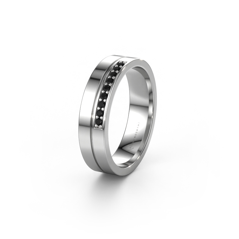 Bild von Ehering WH0213L15AP 950 Platin ±5x1.7 mm Schwarz Diamant