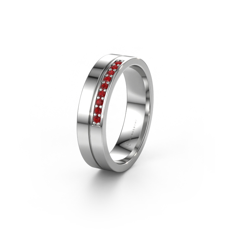 Image of Wedding ring WH0213L15AP 950 platinum ±0.20x0.07 in Ruby