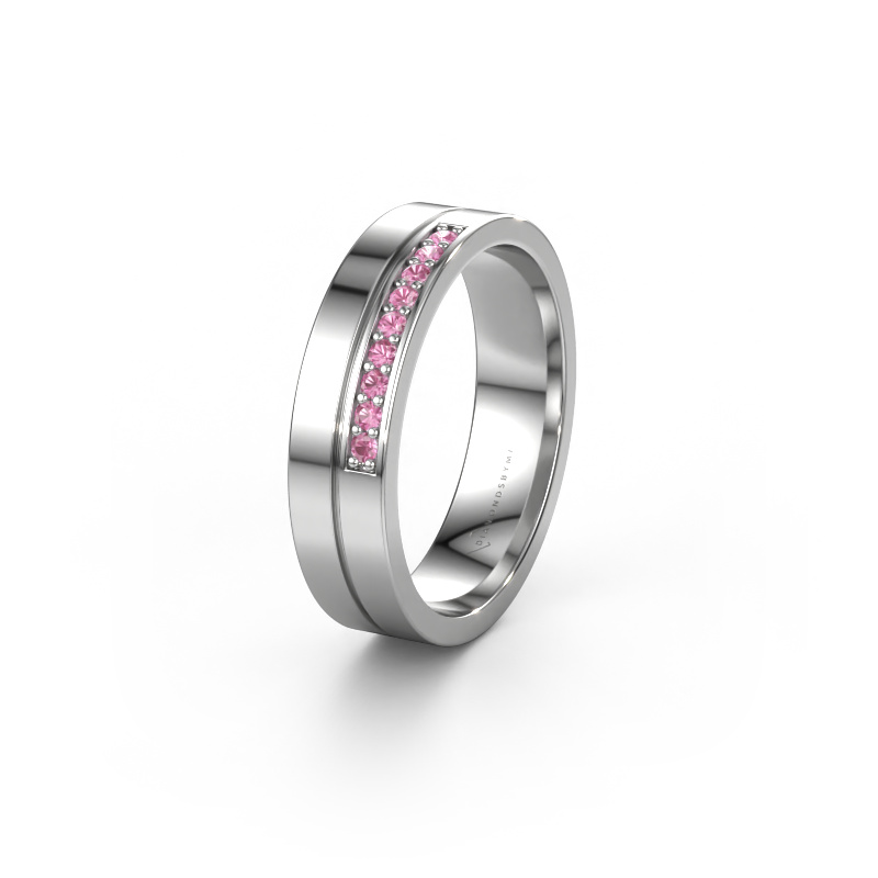 Bild von Ehering WH0213L15AP 950 Platin ±5x1.7 mm Pink Saphir