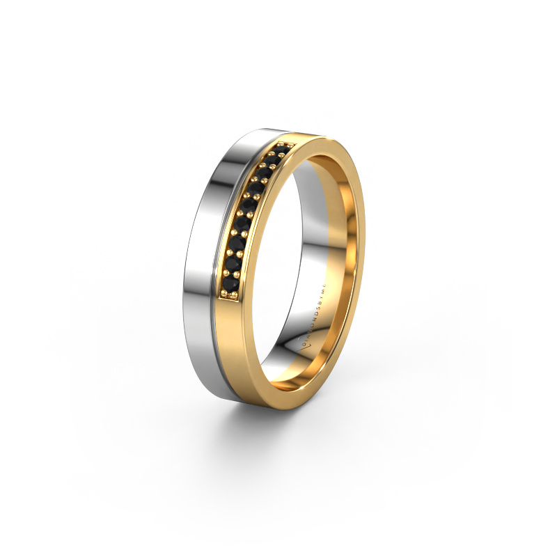Bild von Ehering WH0213L15AP 585 Weißgold ±5x1.7 mm Schwarz Diamant