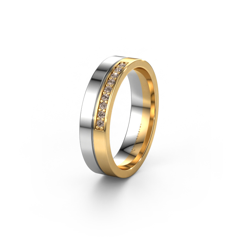 Bild von Ehering WH0213L15AP 585 Weißgold ±5x1.7 mm Braun Diamant