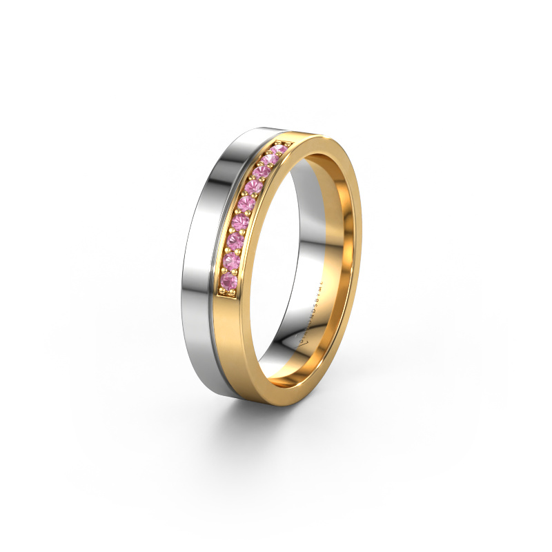 Bild von Ehering WH0213L15AP 585 Weißgold ±5x1.7 mm Pink Saphir