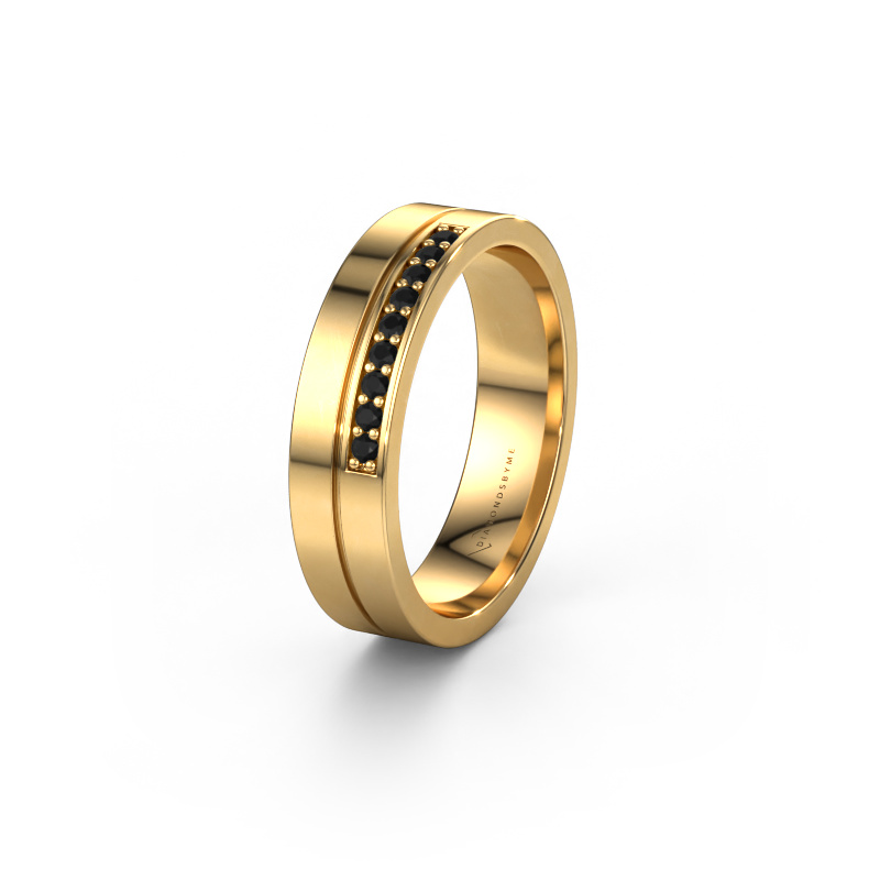 Bild von Ehering WH0213L15AP 585 Gold ±5x1.7 mm Schwarz Diamant