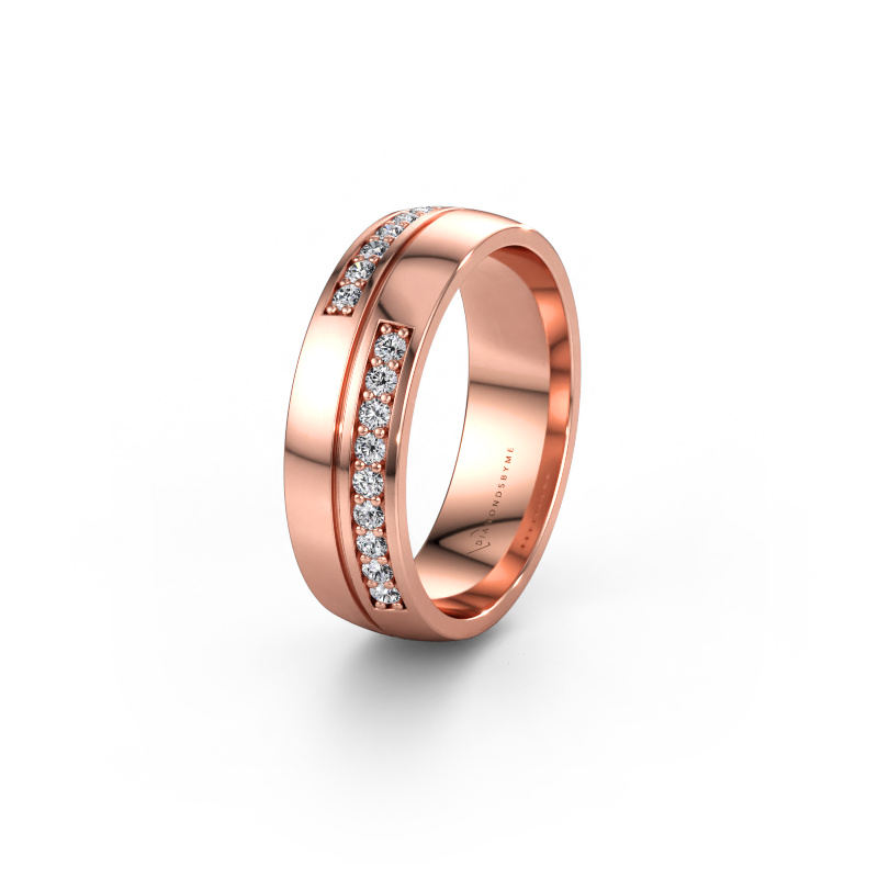 Immagine di Fede nuziale WH0213L26AP 585 oro rosa ±6 x 1,7 mm Diamante lab grown