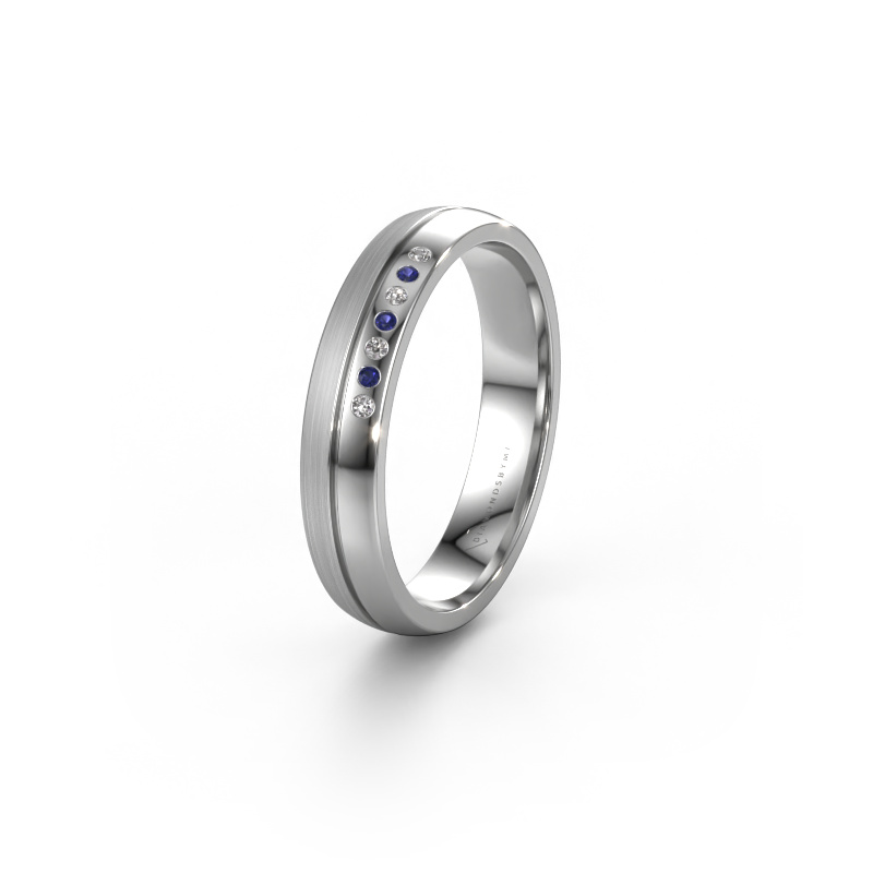 Image of Wedding ring WH0216L24APM 950 platinum ±4x1.7 mm Sapphire