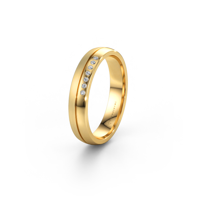 Immagine di Fede nuziale WH0216L24APM 585 oro ±4 x 1,7 mm Diamante lab grown