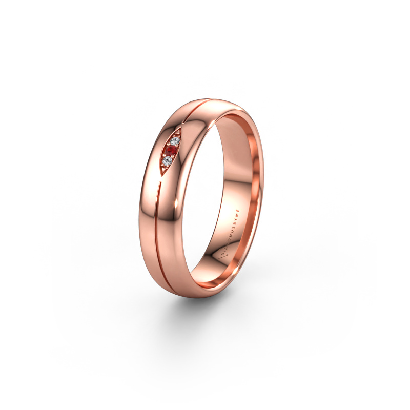 Bild av Vigselring WH0219L35X 585 roséguld ±5 x 1,4 mm Rubin