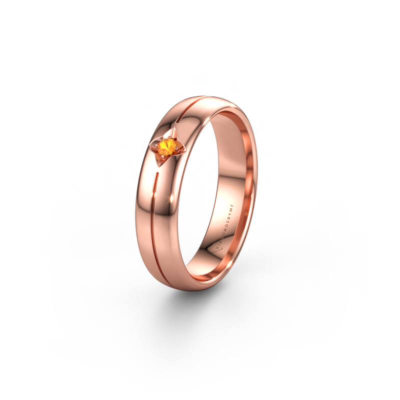 Immagine di Fede nuziale WH0221L35X 585 oro rosa ±5 x 1,5 mm Citrino