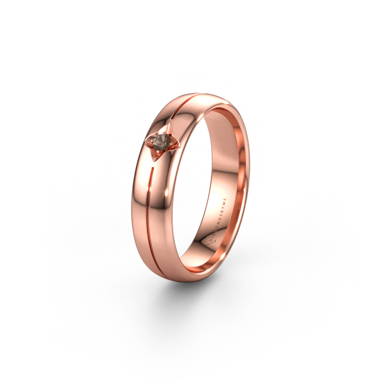 Immagine di Fede nuziale WH0221L35X 585 oro rosa ±5 x 1,5 mm Quarzo fumé