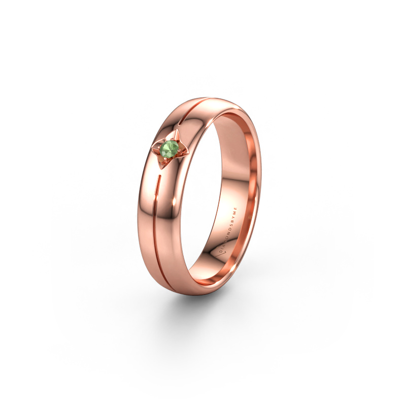 Bild av Vigselring WH0221L35X 585 roséguld ±5 x 1,5 mm Grön turmalin