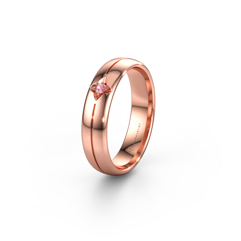 Immagine di Fede nuziale WH0221L35X 585 oro rosa ±5 x 1,5 mm Tormalina rosa