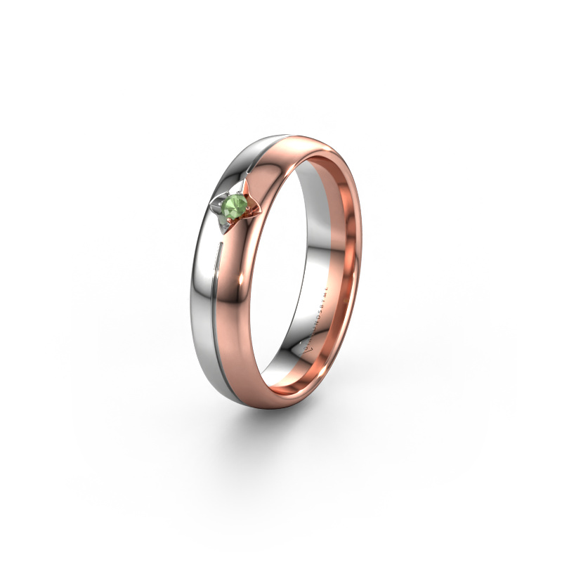 Bild von Ehering WH0221L35X 585 Roségold ±5x1.5 mm Turmalin grün