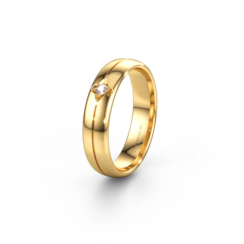 Immagine di Fede nuziale WH0221L35X 585 oro ±5 x 1,5 mm Morganite champagne