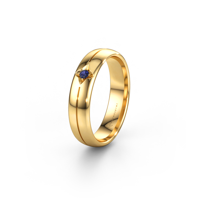 Bild av Vigselring WH0221L35X 585 gult guld ±5 x 1,5 mm Safir