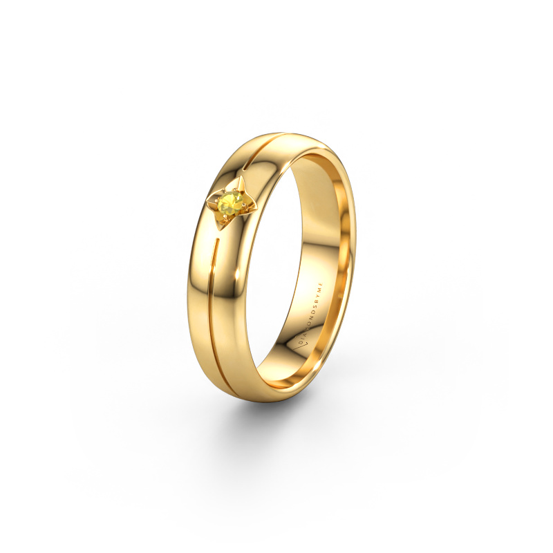 Immagine di Fede nuziale WH0221L35X 585 oro ±5 x 1,5 mm Zaffiro giallo