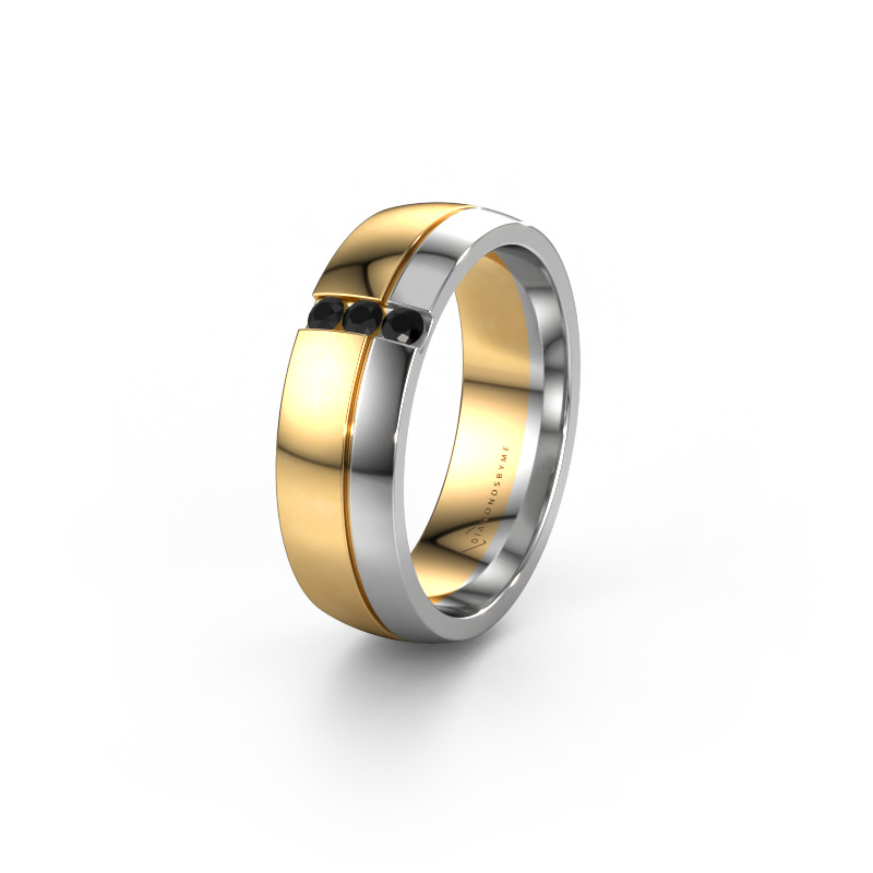 Bild von Ehering WH0223L56A 585 Gold ±6x1.7 mm Schwarz Diamant