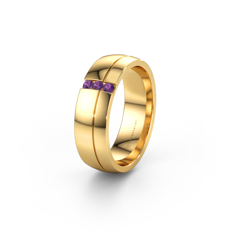 Immagine di Fede nuziale WH0223L56A 585 oro ±6 x 1,7 mm Ametista
