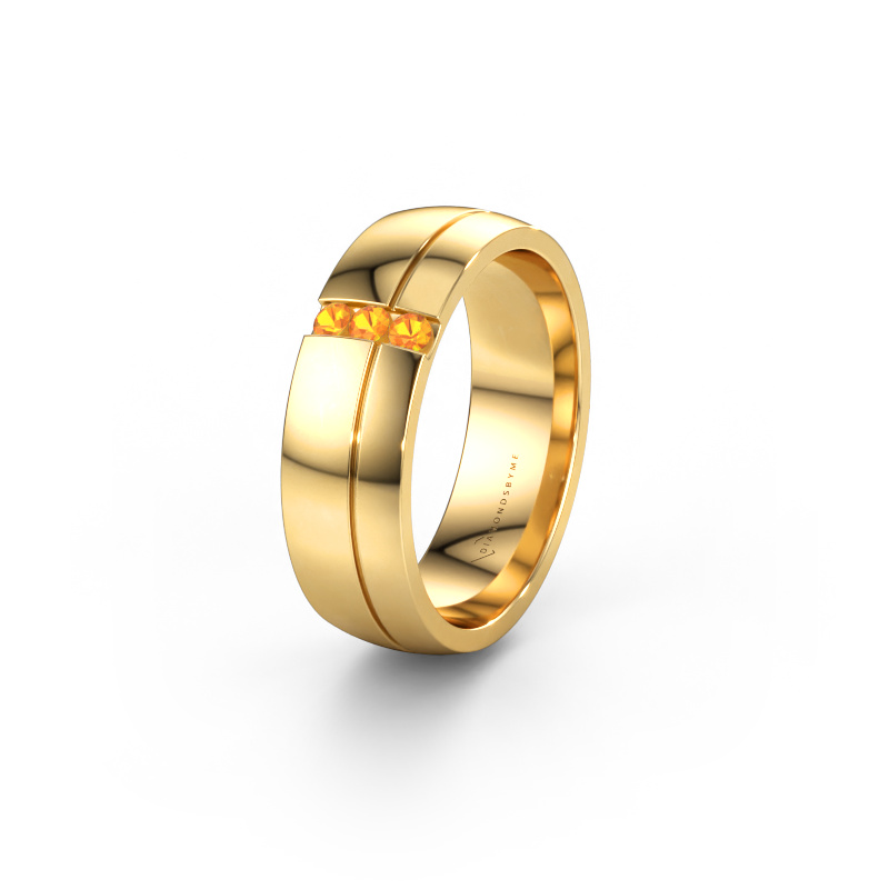 Immagine di Fede nuziale WH0223L56A 585 oro ±6 x 1,7 mm Citrino