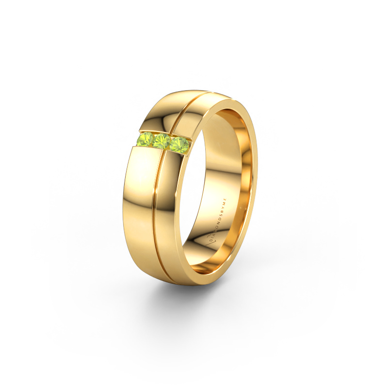 Bild av Vigselring WH0223L56A 585 gult guld ±6 x 1,7 mm Peridot