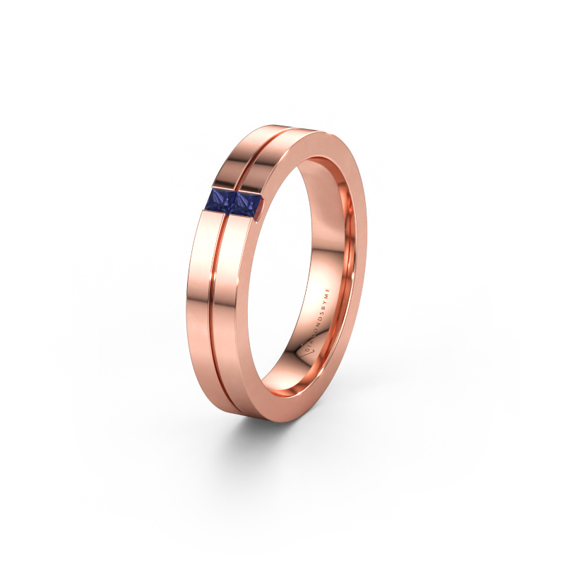 Bild av Vigselring WH0225L14B 585 roséguld ±4 x 2 mm Safir