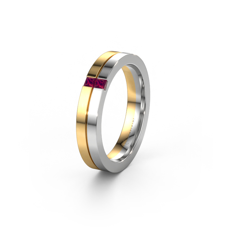 Bild von Ehering WH0225L14B 585 Gold ±4x2 mm Rhodolit