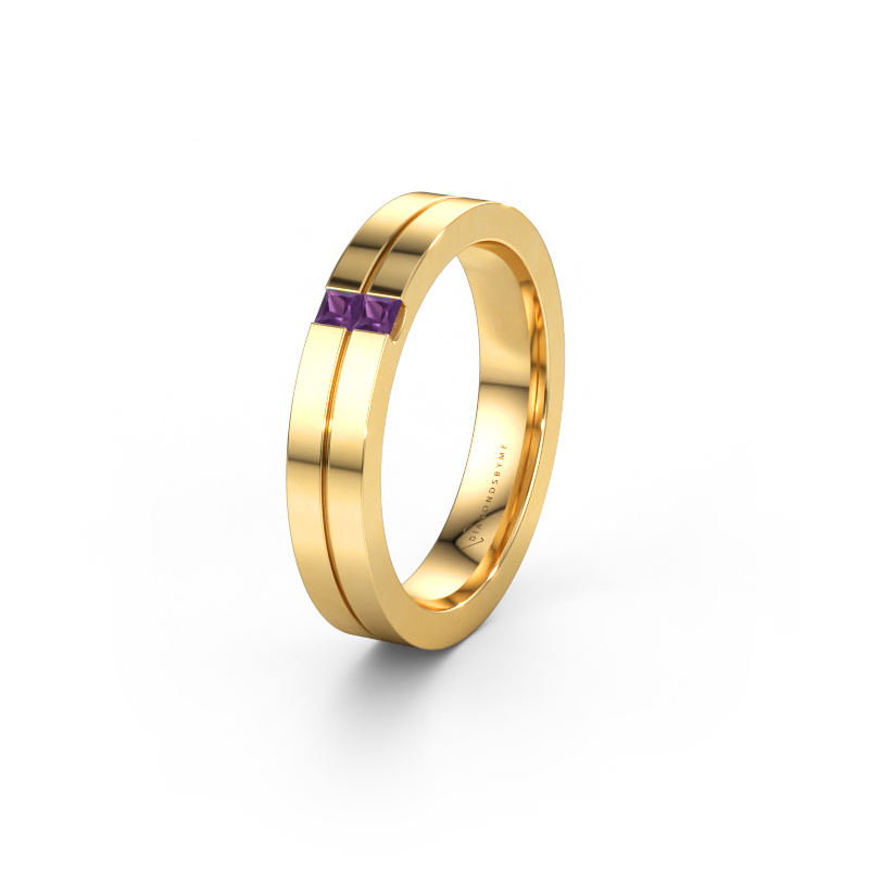 Immagine di Fede nuziale WH0225L14B 585 oro ±4 x 2 mm Ametista