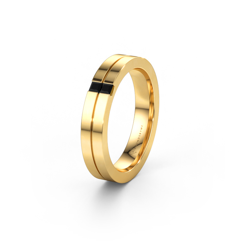 Bild av Vigselring WH0225L14B 585 gult guld ±4 x 2 mm Svart diamant
