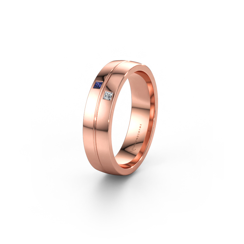 Bild av Vigselring WH0231L25BP 585 roséguld ±5 x 2 mm Safir