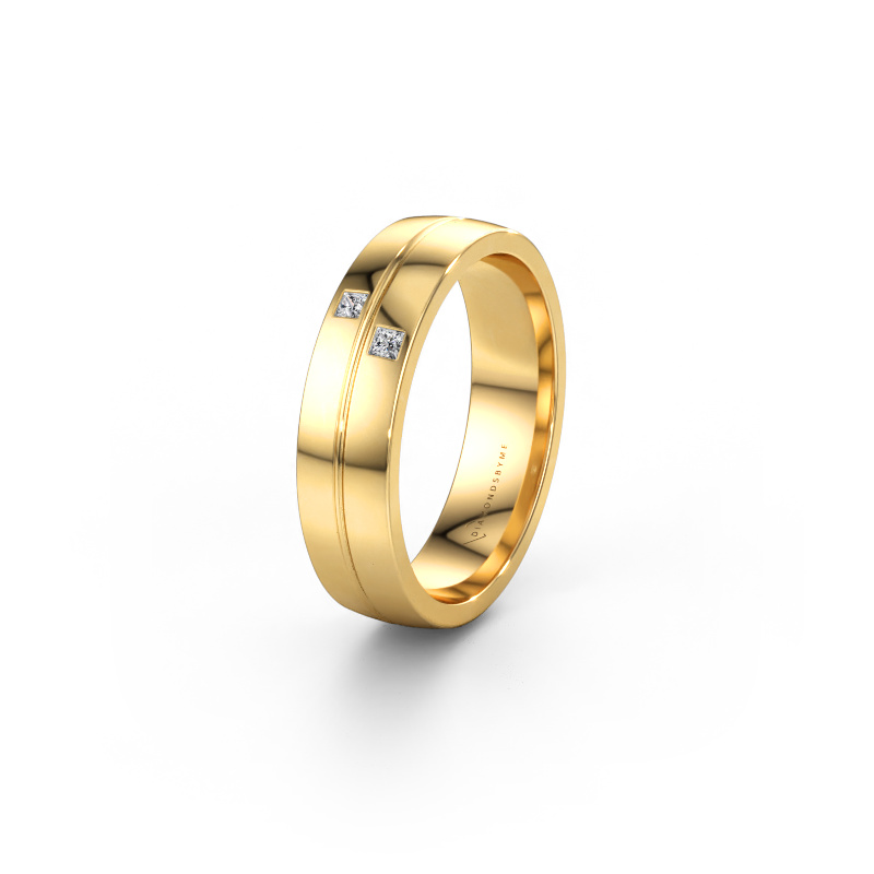 Immagine di Fede nuziale WH0231L25BP 585 oro ±5 x 2 mm Diamante