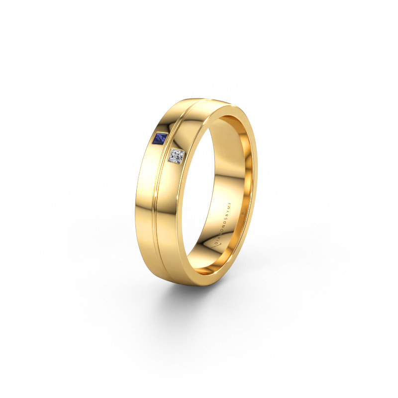 Bild av Vigselring WH0231L25BP 585 gult guld ±5 x 2 mm Safir