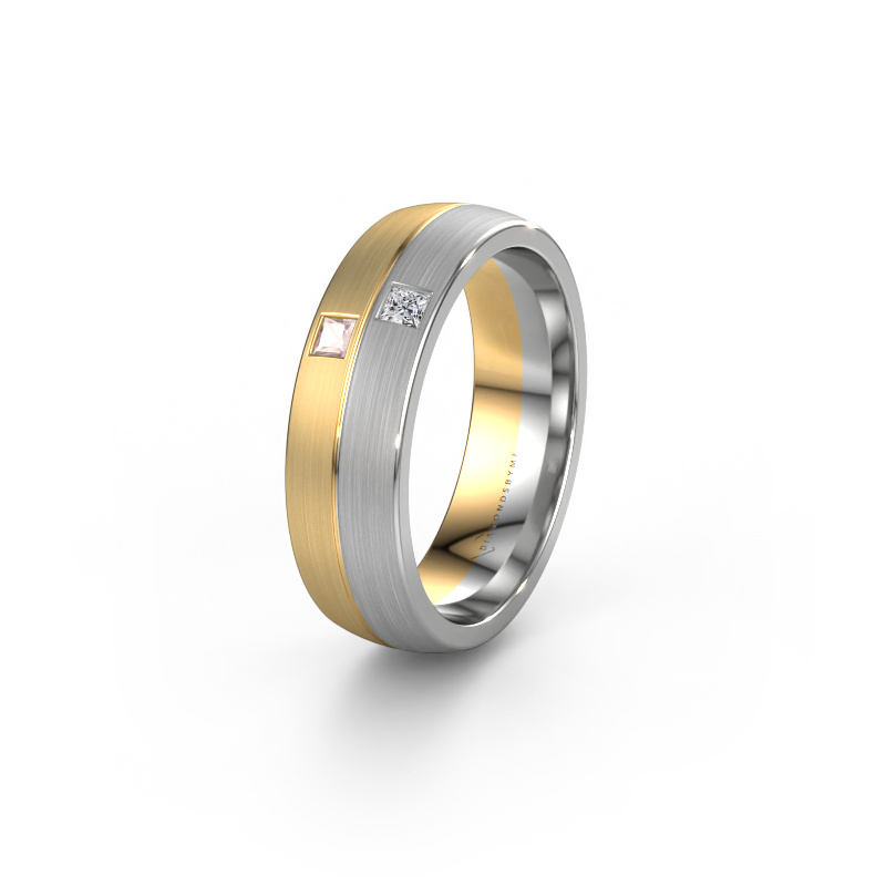 Image of Wedding ring WH0250L26BM 585 gold ±6x2 mm Morganite champagne