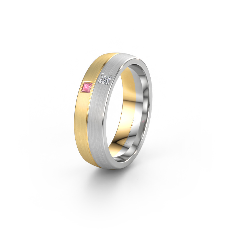 Bild av Vigselring WH0250L26BM 585 gult guld ±6 x 2 mm Rosa turmalin