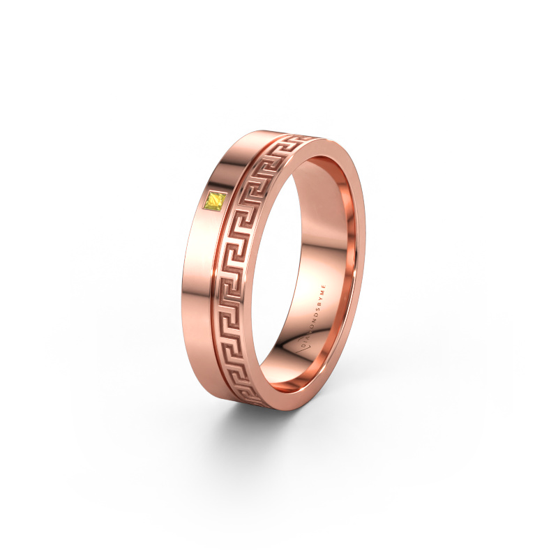 Bild av Vigselring WH0252L24X 585 roséguld ±4 x 1,5 mm Gul safir