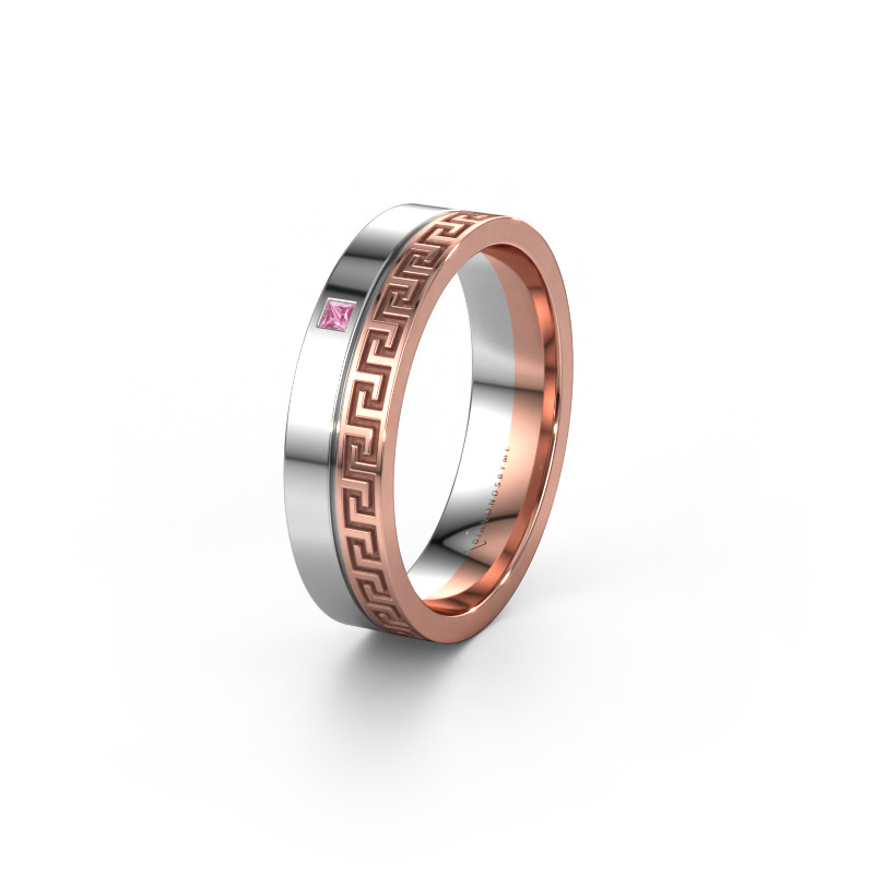 Image of Weddings ring WH0252L24X 585 rose gold ±0.16x0.06 in Pink sapphire