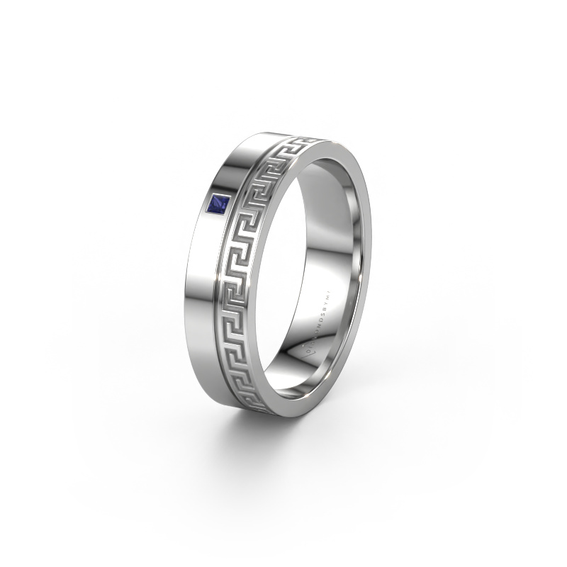 Image of Weddings ring WH0252L24X 950 platinum ±0.16x0.06 in Sapphire